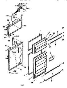 Doors parts for Kenmore Refrigerator 253.79804890 (25379804890, 253 79804890) from AppliancePartsPros.com