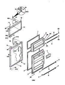 Doors parts for Kenmore Refrigerator 253.79807891 (25379807891, 253 79807891) from AppliancePartsPros.com