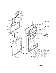 Door parts for Kenmore Refrigerator 253.79842890 (25379842890, 253 79842890) from AppliancePartsPros.com