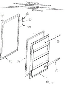 Door Parts parts for Kenmore Refrigerator 253.8133212 (2538133212, 253 8133212) from AppliancePartsPros.com