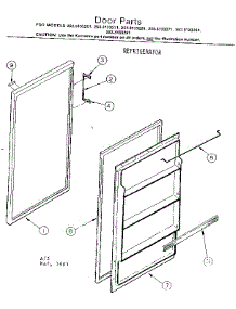 Door Parts parts for Kenmore Refrigerator 253.8133261 (2538133261, 253 8133261) from AppliancePartsPros.com