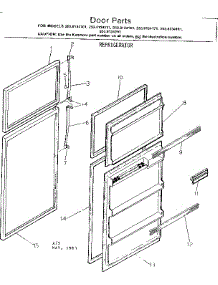 Door Parts parts for Kenmore Refrigerator 253.8134101 (2538134101, 253 8134101) from AppliancePartsPros.com