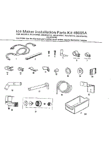 Ice Maker Installation parts for Kenmore Refrigerator 253.8134102 (2538134102, 253 8134102) from AppliancePartsPros.com