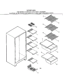 Shelves parts for Kenmore Refrigerator 253.8139181 (2538139181, 253 8139181) from AppliancePartsPros.com