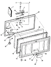Door parts for Kenmore Freezer 253.8195685 (2538195685, 253 8195685) from AppliancePartsPros.com