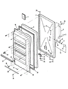 Door parts for Kenmore Freezer 253.8293910 (2538293910, 253 8293910) from AppliancePartsPros.com