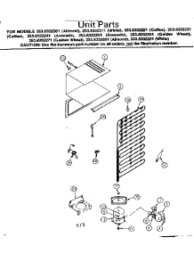 Unit Parts parts for Kenmore Refrigerator 253.8332281 (2538332281, 253 8332281) from AppliancePartsPros.com