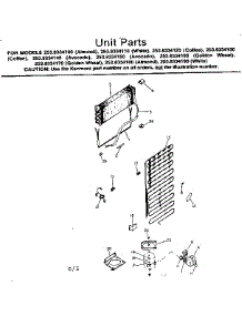 Unit Parts parts for Kenmore Refrigerator 253.8334160 (2538334160, 253 8334160) from AppliancePartsPros.com