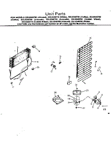 Units Parts parts for Kenmore Refrigerator 253.8348790 (2538348790, 253 8348790) from AppliancePartsPros.com