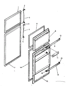 Door Parts parts for Kenmore Refrigerator 253.8357202 (2538357202, 253 8357202) from AppliancePartsPros.com