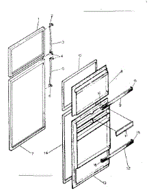 Door Parts parts for Kenmore Refrigerator 253.8359282 (2538359282, 253 8359282) from AppliancePartsPros.com