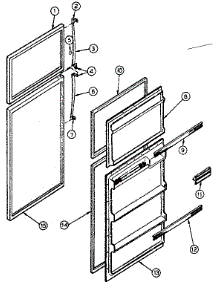 Door Parts parts for Kenmore Refrigerator 253.8375140 (2538375140, 253 8375140) from AppliancePartsPros.com