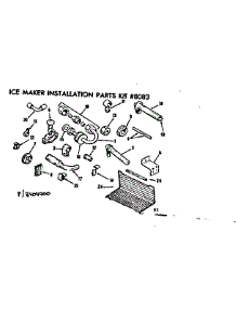 Icemaker Installation Parts Kit No. 8083 parts for Kenmore Refrigerator 253.8404940 (2538404940, 253 8404940) from AppliancePartsPros.com