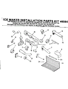 Ice Maker Installation Parts Kit parts for Kenmore Refrigerator 253.8427140 (2538427140, 253 8427140) from AppliancePartsPros.com