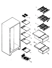 Shelves parts for Kenmore Refrigerator 253.8469160 (2538469160, 253 8469160) from AppliancePartsPros.com