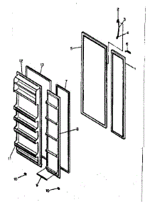 Door Parts parts for Kenmore Refrigerator 253.8489060 (2538489060, 253 8489060) from AppliancePartsPros.com