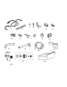 Ice Maker Installation Parts Kit #8085 parts for Kenmore Refrigerator 253.8489120 (2538489120, 253 8489120) from AppliancePartsPros.com