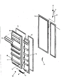 Door Parts parts for Kenmore Refrigerator 253.8489181 (2538489181, 253 8489181) from AppliancePartsPros.com