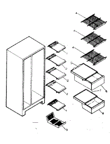 Shelves parts for Kenmore Refrigerator 253.8569140 (2538569140, 253 8569140) from AppliancePartsPros.com