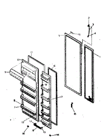 Door Parts parts for Kenmore Refrigerator 253.8569180 (2538569180, 253 8569180) from AppliancePartsPros.com