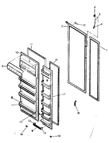 Door Parts parts for Kenmore Refrigerator 253.8579161 (2538579161, 253 8579161) from AppliancePartsPros.com
