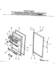 Door Parts parts for Kenmore Refrigerator 253.8607504 (2538607504, 253 8607504) from AppliancePartsPros.com