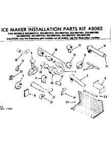 Ice Maker Installation Parts Kit No. 8082 parts for Kenmore Refrigerator 253.8607553 (2538607553, 253 8607553) from AppliancePartsPros.com