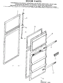 Door Parts parts for Kenmore Refrigerator 253.8614433 (2538614433, 253 8614433) from AppliancePartsPros.com