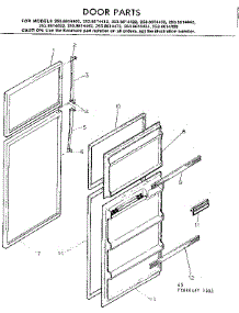 Door Parts parts for Kenmore Refrigerator 253.8614452 (2538614452, 253 8614452) from AppliancePartsPros.com