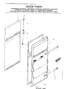 Door Parts parts for Kenmore Refrigerator 253.8614491 (2538614491, 253 8614491) from AppliancePartsPros.com