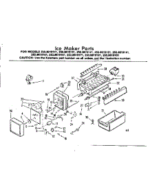 Ice Maker Parts parts for Kenmore Refrigerator 253.8619191 (2538619191, 253 8619191) from AppliancePartsPros.com