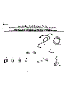 Ice Maker Installation Parts parts for Kenmore Refrigerator 253.8619191 (2538619191, 253 8619191) from AppliancePartsPros.com
