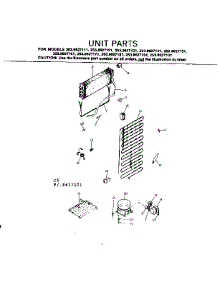 Unit Parts parts for Kenmore Refrigerator 253.8627191 (2538627191, 253 8627191) from AppliancePartsPros.com
