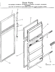 Door Parts parts for Kenmore Refrigerator 253.8632381 (2538632381, 253 8632381) from AppliancePartsPros.com