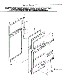 Door Parts parts for Kenmore Refrigerator 253.8641840 (2538641840, 253 8641840) from AppliancePartsPros.com