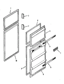 Door Parts parts for Kenmore Refrigerator 253.8684082 (2538684082, 253 8684082) from AppliancePartsPros.com