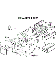 Ice Maker Parts parts for Kenmore Refrigerator 253.8694580 (2538694580, 253 8694580) from AppliancePartsPros.com