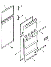 Door parts for Kenmore Refrigerator 253.8704090 (2538704090, 253 8704090) from AppliancePartsPros.com