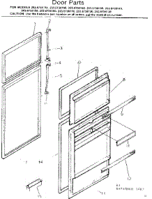 Door Parts parts for Kenmore Refrigerator 253.8738170 (2538738170, 253 8738170) from AppliancePartsPros.com