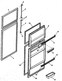 Door parts for Kenmore Refrigerator 253.8779800 (2538779800, 253 8779800) from AppliancePartsPros.com