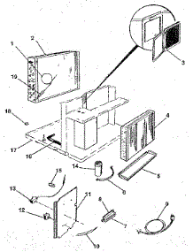 Electrical System And Unit parts for Kenmore Air Conditioner 253.8780891 (2538780891, 253 8780891) from AppliancePartsPros.com