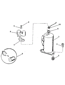 Compressor parts for Kenmore Air Conditioner 253.8780893 (2538780893, 253 8780893) from AppliancePartsPros.com