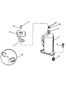Compressor parts for Kenmore Heat Pump System 253.8781850 (2538781850, 253 8781850) from AppliancePartsPros.com