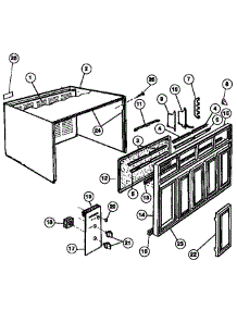 Cabinet And Front Panel Parts parts for Kenmore Air Conditioner 253.8791462 (2538791462, 253 8791462) from AppliancePartsPros.com