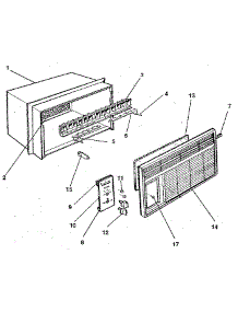 Cabinet And Front Panel parts for Kenmore Air Conditioner 253.8791830 (2538791830, 253 8791830) from AppliancePartsPros.com