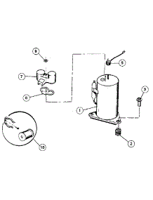 Compressor parts for Kenmore Air Conditioner 253.8791832 (2538791832, 253 8791832) from AppliancePartsPros.com