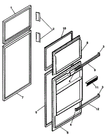 Door parts for Kenmore Refrigerator 253.8796081 (2538796081, 253 8796081) from AppliancePartsPros.com