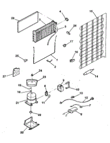 Unit parts for Kenmore Refrigerator 253.8796260 (2538796260, 253 8796260) from AppliancePartsPros.com