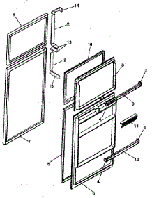 Door parts for Kenmore Refrigerator 253.8796263 (2538796263, 253 8796263) from AppliancePartsPros.com
