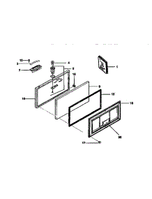 Lid Parts parts for Kenmore Freezer 253.9133281 (2539133281, 253 9133281) from AppliancePartsPros.com